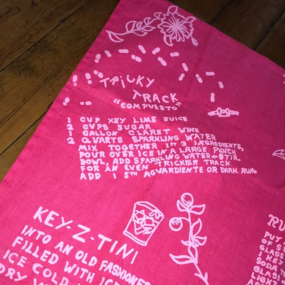 Mojito Printed‎ Hot Pink Kitchen Towel